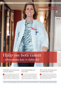 Radiumhemmets Forskningsfonder – 2016