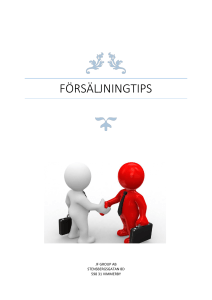 FÖRSÄLJNINGTIPS