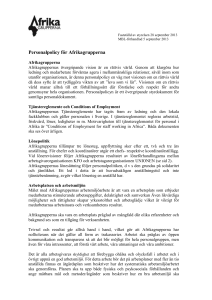Personalpolicy för Afrikagrupperna