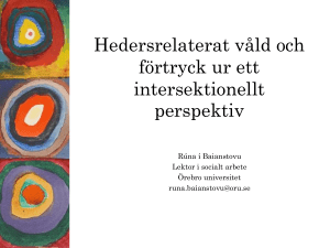 Intersektionella perspektiv på hedersrelaterat våld och förtryck