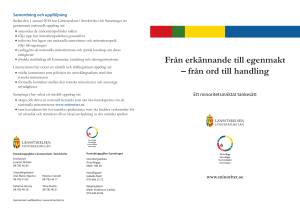Från erkännande till egenmakt – från ord till handling