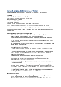 Minnesanteckningar jämställdhetssamtal