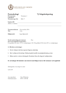 Farmakologi och läkemedelsräkning 161118