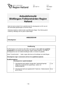 Anbudsformulär