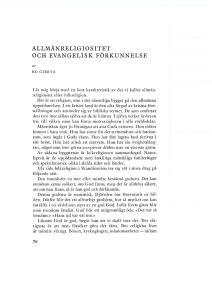 ALLMANRELIGIOSITET OCR EVANGELISK FORKUNNELSE