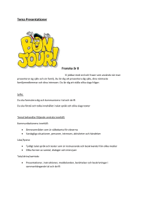 Tema Presentationer Franska år 8