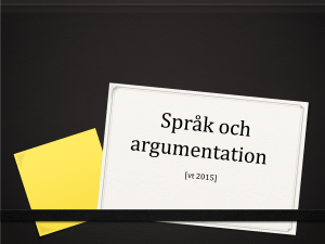 Språk och argumentation