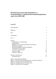 Resultat från normerande inspektioner av