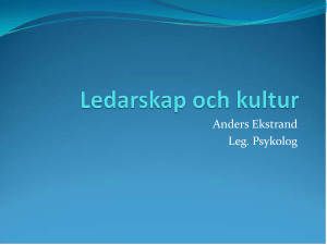 9. Ledarkultur och beteende, Anders Ekstrand