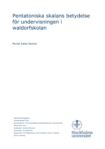 Pentatoniska skalans betydelse för undervisningen i
