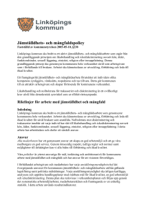 Jämställdhets- och mångfaldspolicy