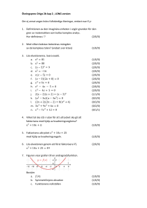 Övningsprov Origo 2b kap 2 , LONG version Om ej annat
