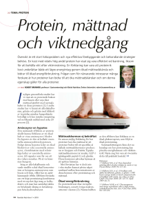 Protein, mättnad och viktnedgång