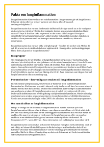 Fakta om lunginflammation