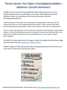 Forum Lärum: Hur höjer vi kunskapsresultaten i