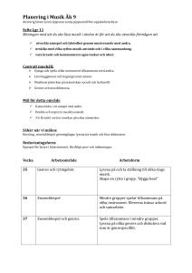 Planering i Musik Åk 9