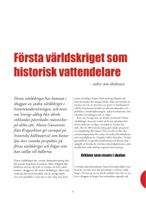 Första världskriget som historisk vattendelare