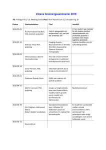 Vårens forskningsseminarier 2016