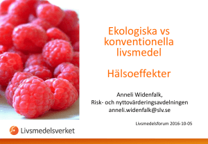 Ekologiska vs konventionella livsmedel