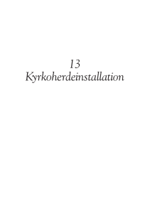13 Kyrkoherdeinstallation