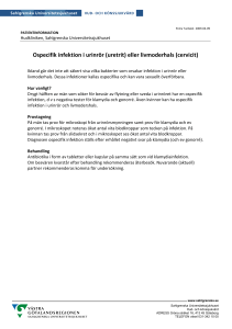 Ospecifik infektion urinrör, livmodershals