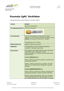 Puumala IgM/ Sorkfeber