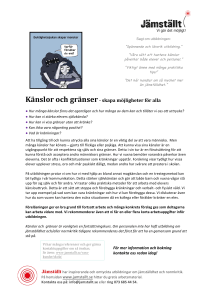 Känslor och gränser - skapa möjligheter för alla