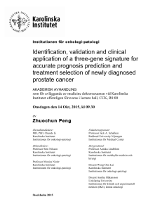 Identification, validation and clinical application of a three