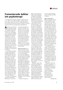 Cementerade åsikter om psykoterapi