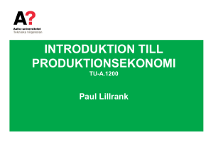 introduktion till produktionsekonomi