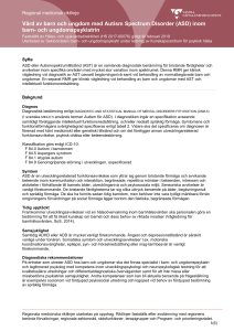 Vård av barn och ungdom med Autism Spectrum Disorder