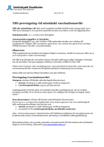 TBE-provtagning vid vaccinationssvikt