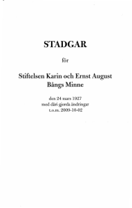 stadgar - Bångs stiftelse