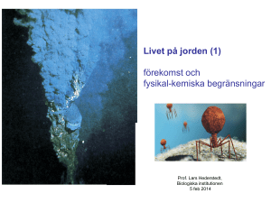 Livet på jorden (1) förekomst och fysikal