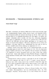 sevansjon _ transkaukasiens storsta sjo