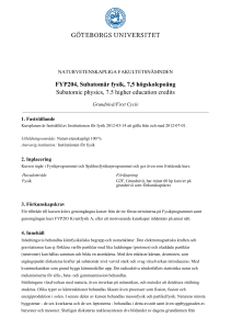 FYP204 - Göteborgs universitet