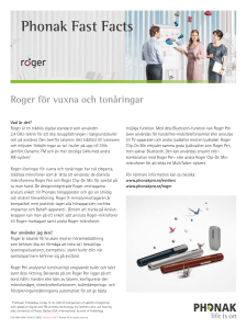 Phonak Fast Facts - Roger lösningar för vuxna och tonåringar