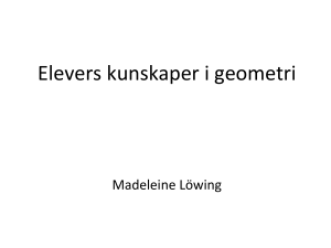 Elevers kunskaper i geometri