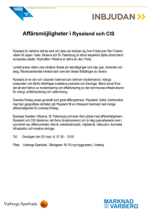 Affärsmöjligheter i Ryssland och CIS