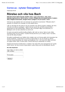 Rörelse och vila hos Bach