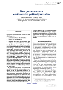 Den gemensamma elektroniska patientjournalen