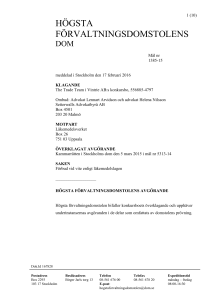 Mål nr 1385-15 - Högsta förvaltningsdomstolen