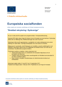 Breddad rekrytering i Sydsverige - Svenska ESF