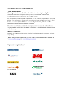 Information om elektronisk legitimation