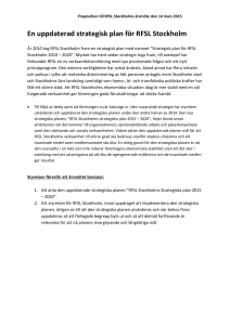 Uppdaterad strategisk plan 2015-2020