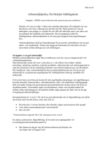 Arbetsmiljöpolicy - Helsjön Folkhögskola