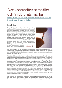 Det kontantlösa samhället Huvudtext