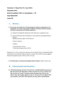 I. Hemostas II. Patient på akuten med bröstsmärtor