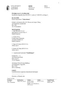 SVEA HOVRÄTT Avdelning 02 Rotel 020105 2016-01-18