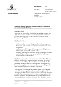 Uppdrag om nationell samordning avseende